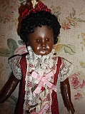 French bisque negro doll 27cm
